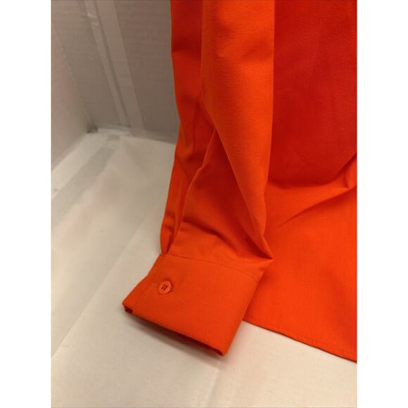 Red Kap Work Shirt Construction Orange 2 Pocket LS Mens Large Industrial Uniform - Picture 6 of 7